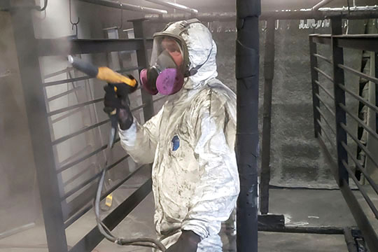 Man Powder Coating Metal Racking